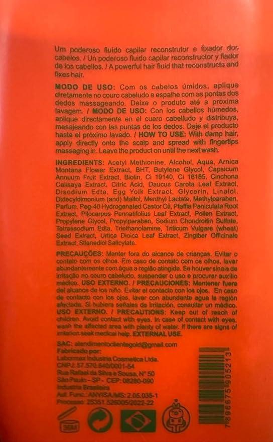 Generic Gold Spell Tonico Poderoso - Powerful Hair Tonic - 250ml (8.45 oz) | Hair Strengthening & Anti-Hair Loss Treatment | Original from Brazil