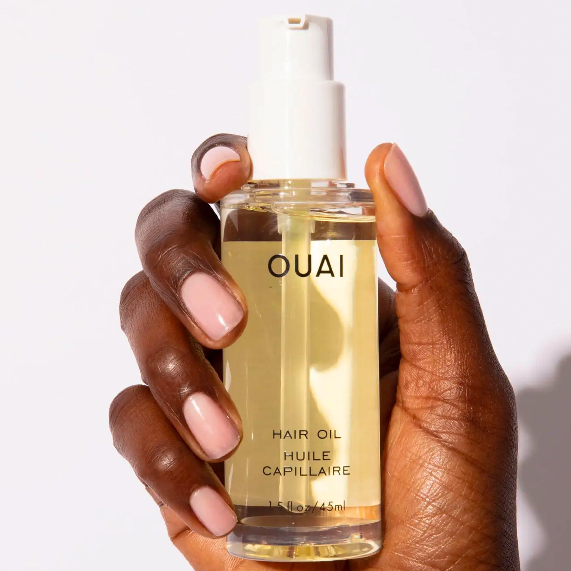 OUAI OUAI Curl Cream + Hair Oil Bundle - Hair Styling Products for Frizz Control - Includes Curl Cream (8 Oz) + Hair Oil (1.5 Oz) - 2-Piece Hair Care Set