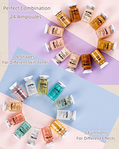VOFEL BB Glow Starter Kit for Microneedling Serum Pigment Ampoule Skin Treatment Kits 0.27oz 24 Vials