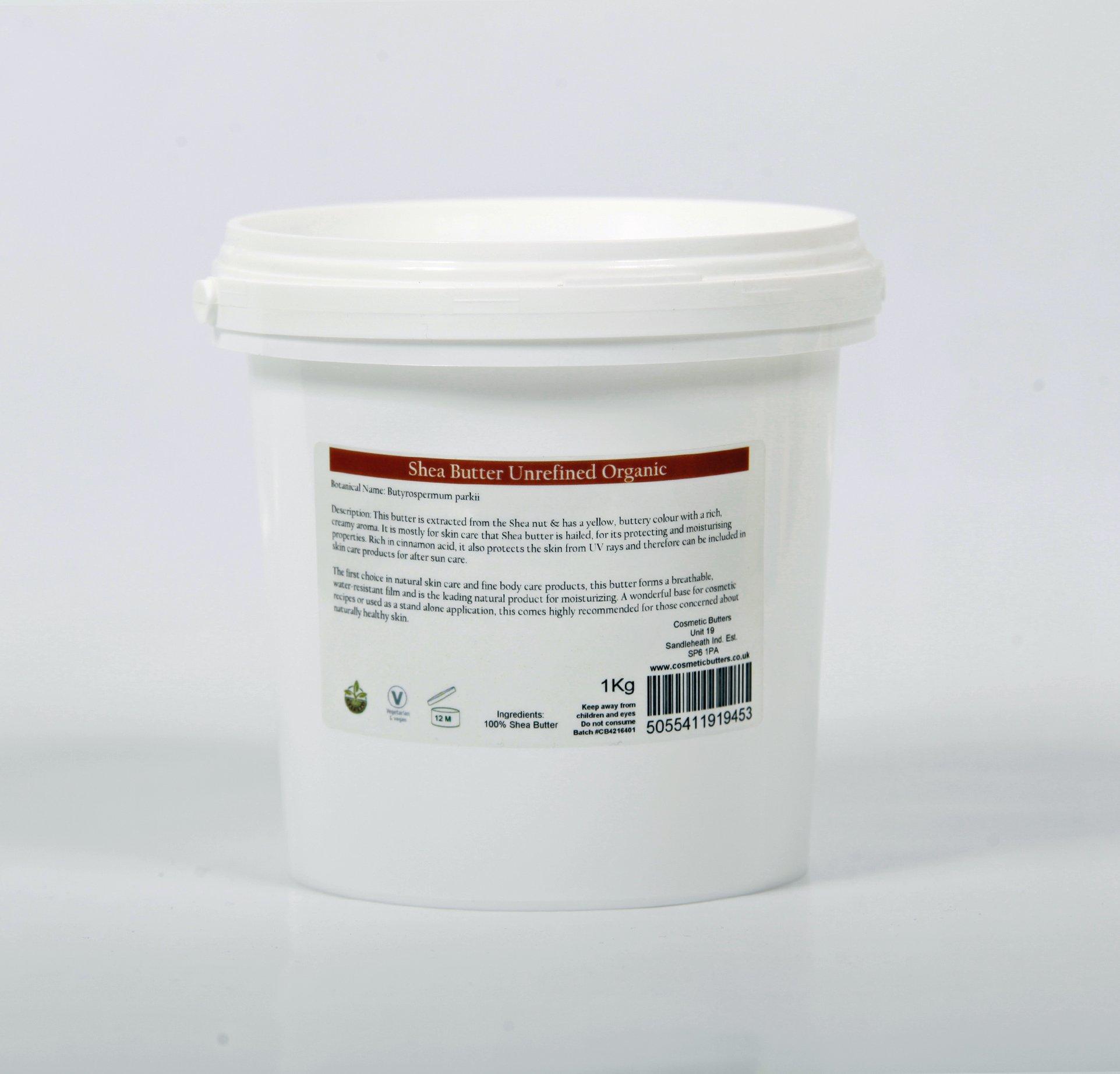 Mystic Moments Mystic Moments | Cosmetic Butters | Shea Butter Unrefined Organic 1Kg - Pure & Natural Cosmetic Butters Vegan GMO Free