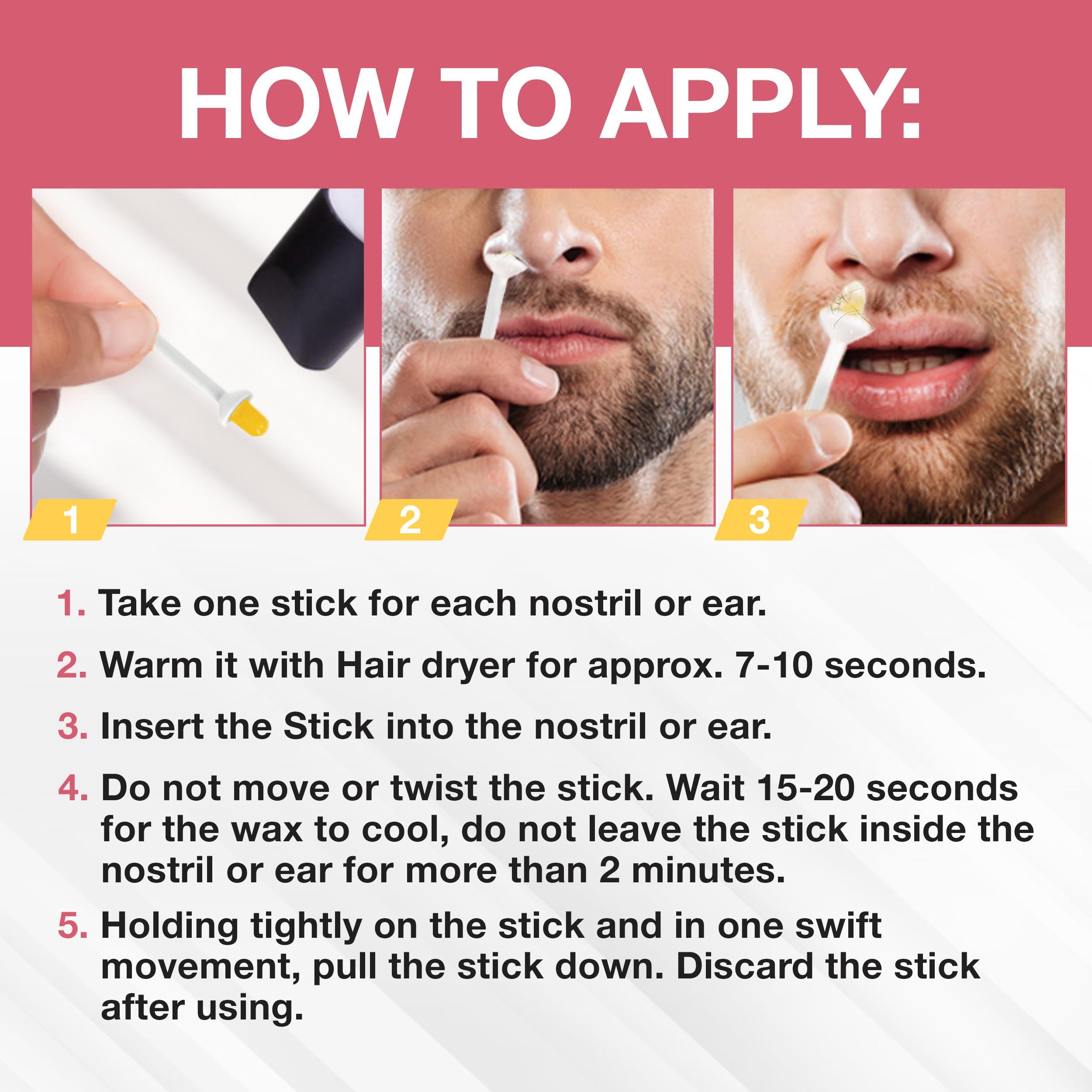 GiGi GiGi Nose + Ear Wax Kit, Safe, Quick, and Easy, Heat with Blow Dryer, 1-pack