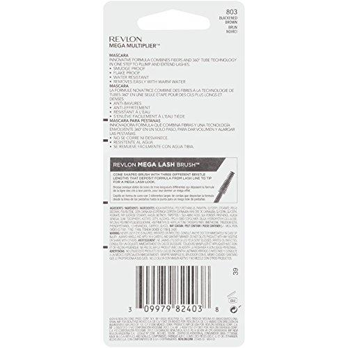 REVLON Revlon Mega Multiplier Mascara, Blackend Brown, 0.28 Fluid Ounce