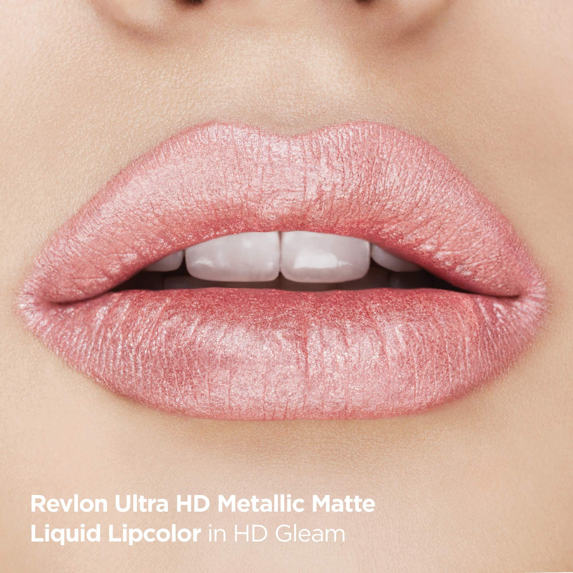 REVLON Ultra HD Metallic Matte Liquid Lipcolor, Liquid Lipstick, Gleam