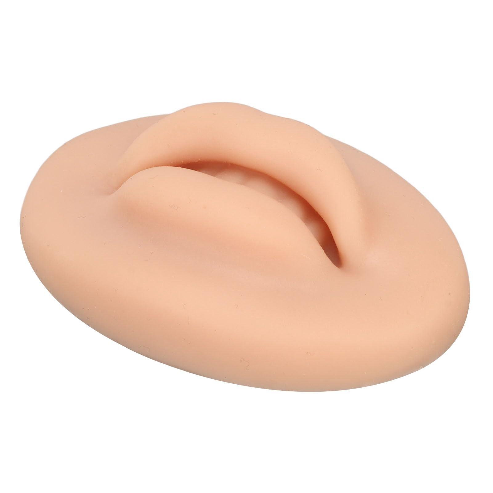 Diydeg Diydeg Fake Lips, 10PCS Silicone Soft Flexible 3D Open Mouth Easy to Apply Colour Practice Lips Highly Reproducible Portable Silicone Lips Model for Makeup Practice (Dark Skin