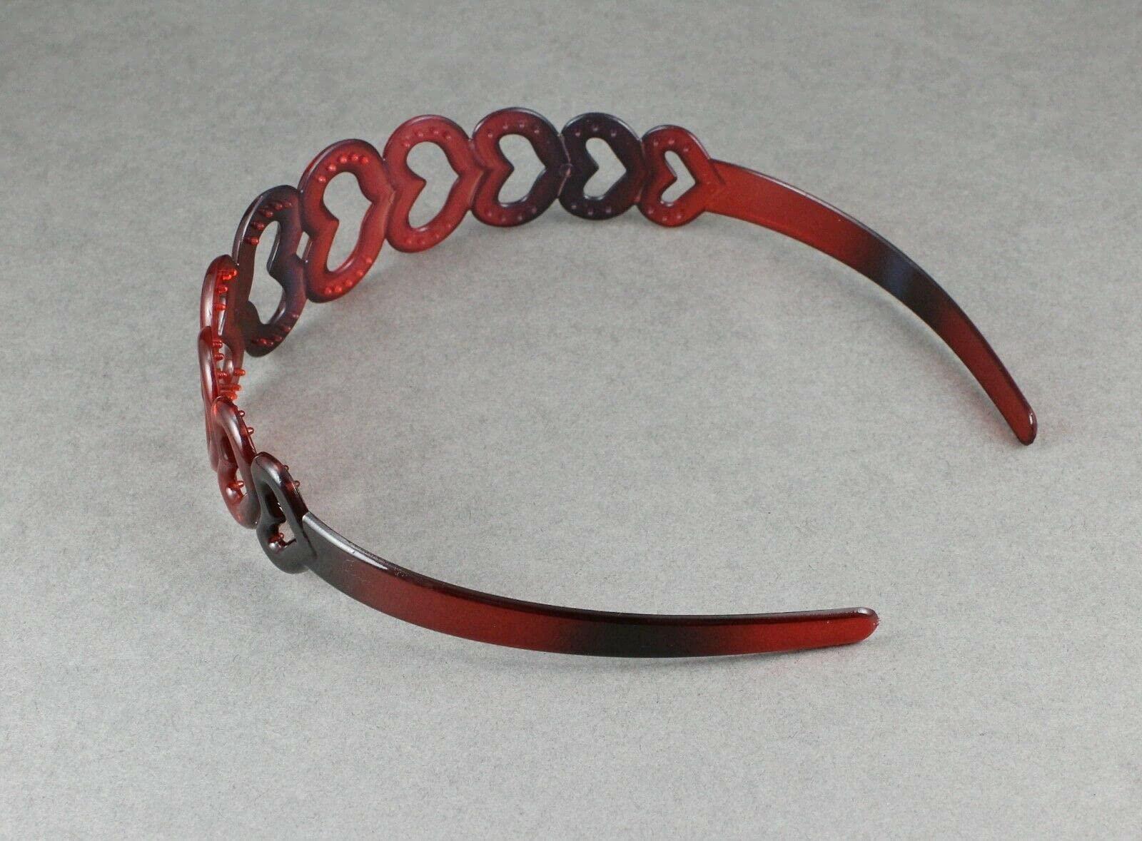 Wholesale Fashion HairClip Brown Headband Hearts Plastic 1 5/16" Wide Headband Hair Band Accessory Fashion hair Accessories for Women