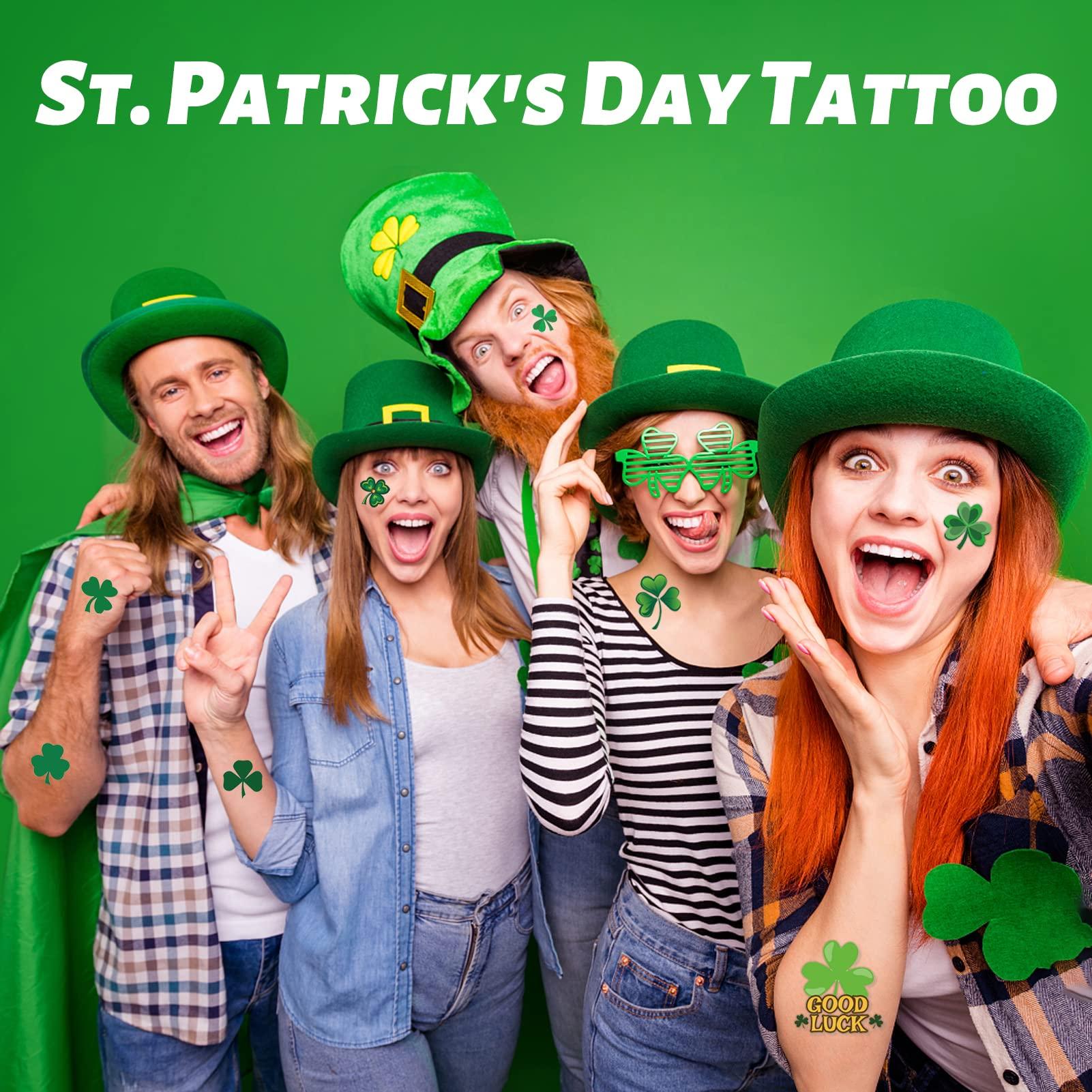 winthrop 240 Pcs Shamrock Temporary Tattoos for kids, Safety Waterproof Bulk Tattoos Stickers, Children\'s Temporary Tattoo Toys, Best Choice for St. Patrick\'s Day Parade and Irish Party , 60 Different