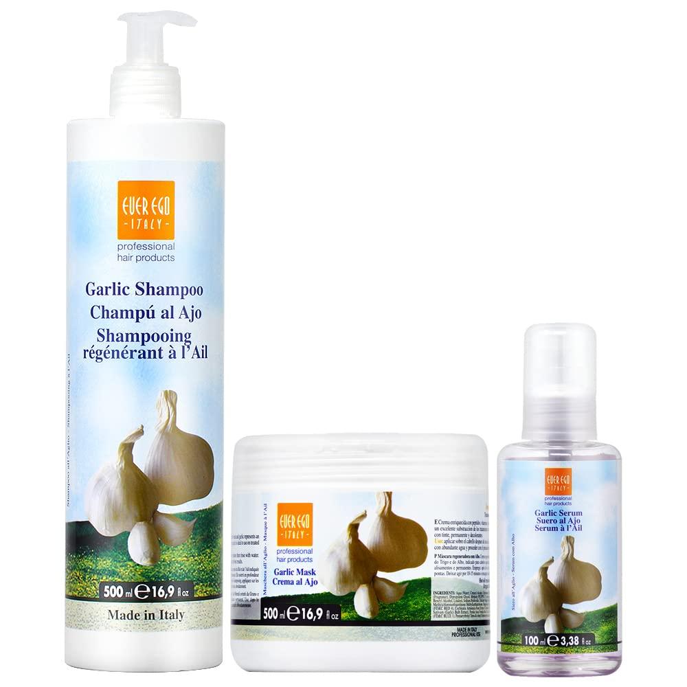 Ever Ego Italy Ever Ego Italy Impac Ego Garlic (Shampoo16.9 + Mask 16.9oz + Serum 3.38oz)