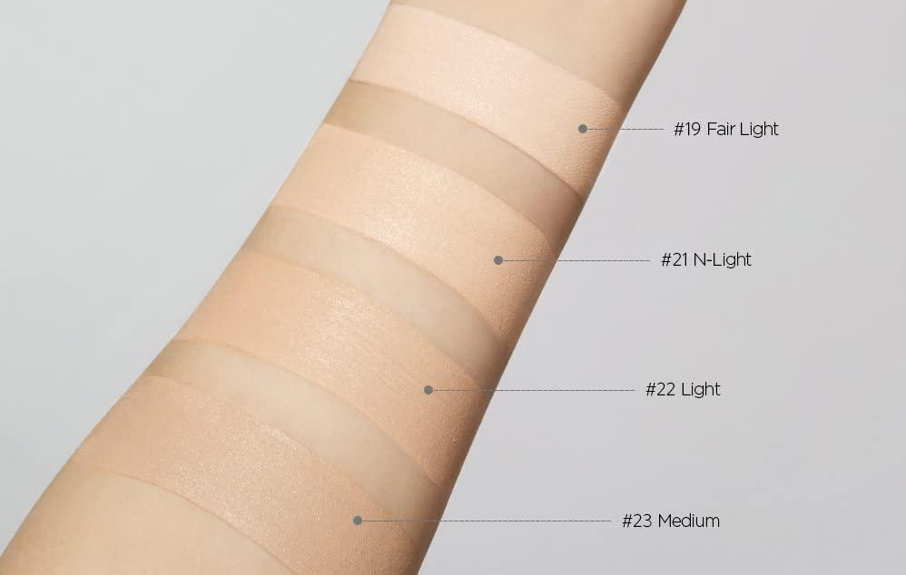 JUNG SAEM MOOL [JUNGSAEMMOOL OFFICIAL] Skin Nuder Cover Layer Cushion 21 (N-Light) | Refill Included | Delicate Cover | All-day Lasting | Makeup Artist Brand