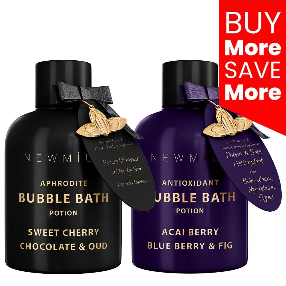 New Miuz Luxury Sweet Bubble Bath Potion Gifts for Women and Men - Pack of 2
