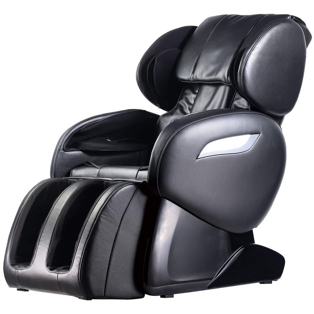 BestMassage Zero Gravity Full Body Electric Shiatsu Massage Chair Recliner with Foot Roller Airbag Massage System Stretch Vibrating(Black)