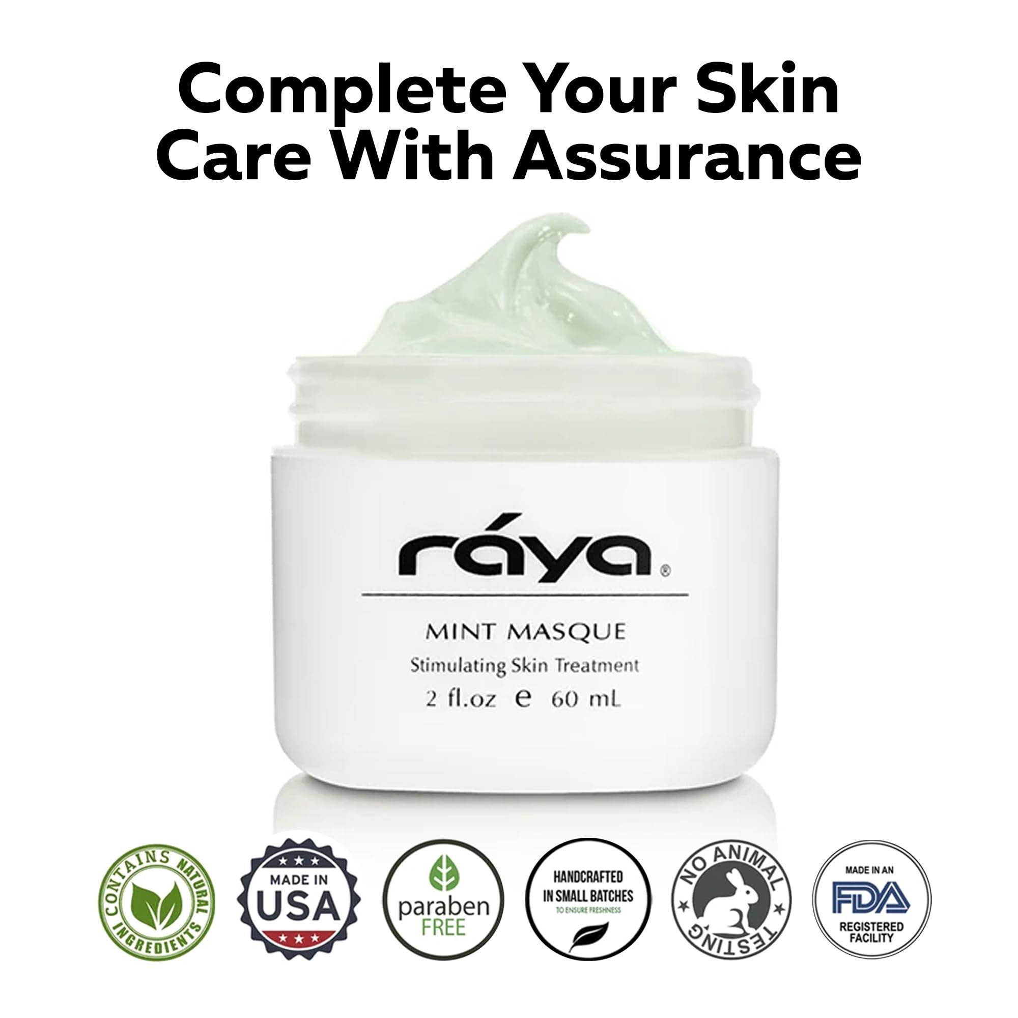 Raya Raya Mint Masque (603) | Cooling and Refreshing Facial Treatment Mask Combination for Oily and Break-Out Prone Skin, Moisturizing,Tightening Pores, Refining Complexion, Paraben-free - 60ml