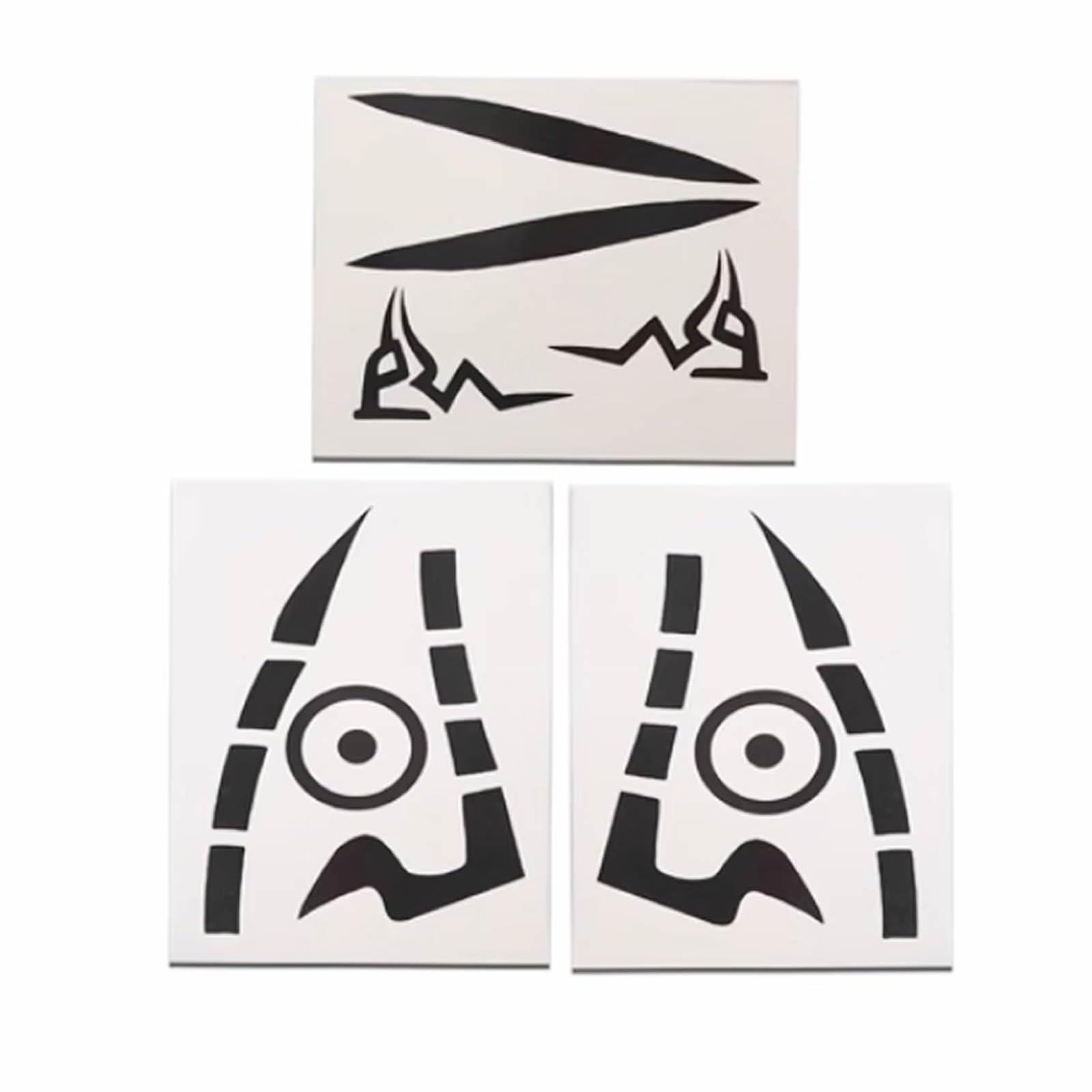 Qmortech Ryomen Sukuna Tattoo Anime Itadori Yuji Cosplay Tattoo Temporary Tattoos Body Tattoos Face Wrist Stickers Props Accessory (black)