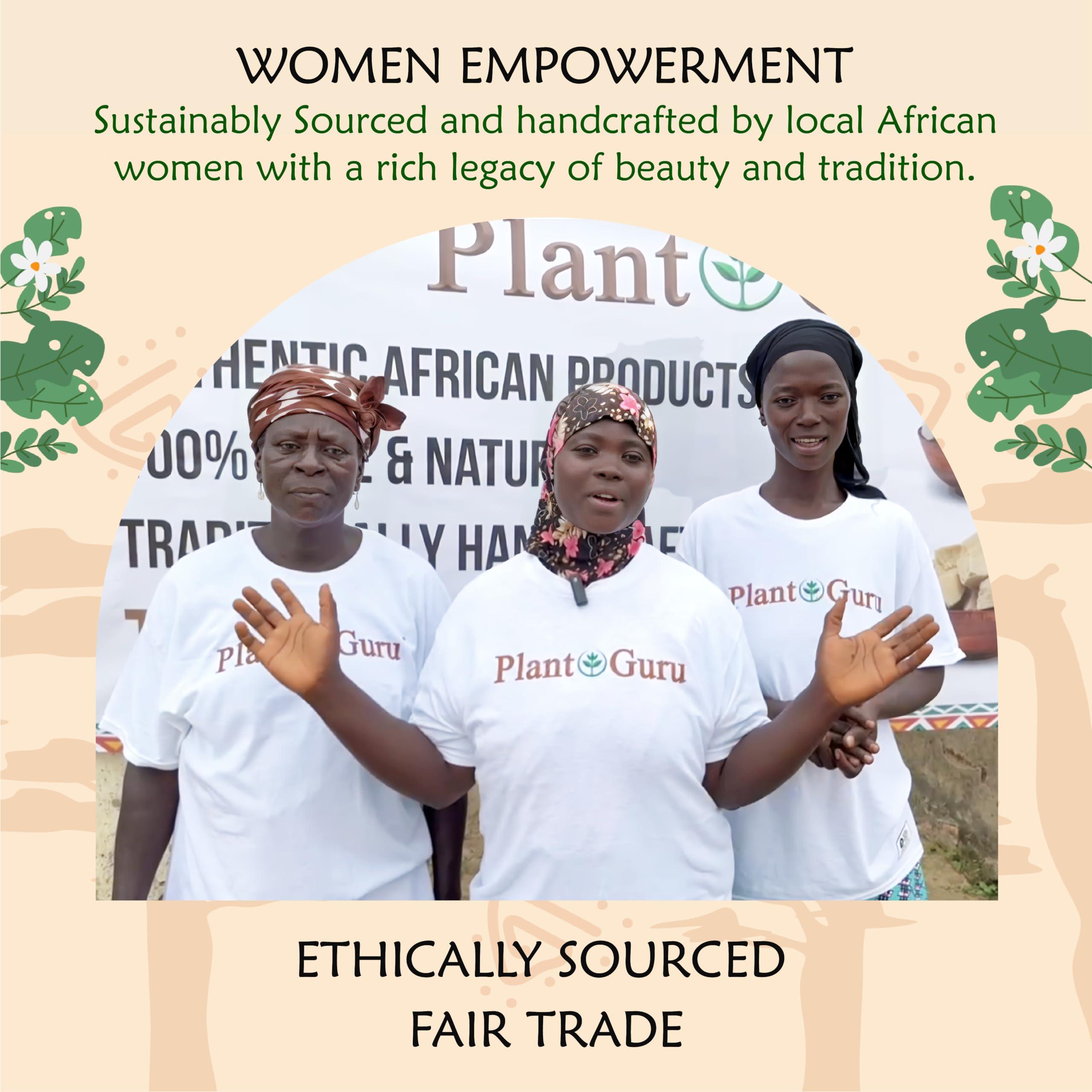 Plant Guru Raw African Shea Butter 3 lbs. Bulk 100% Pure Natural Unrefined YELLOW Grade A - Ideal Moisturizer For Dry Skin, Body, Face And Hair Growth. Great For DIY Soap and Lip balm Making.