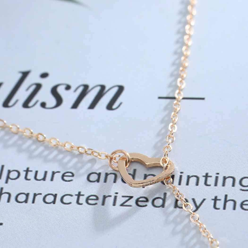 Edary Edary Boho Heart Pendant Necklace Gold Y-necklace Fashion Jewelry for Women (Gold)