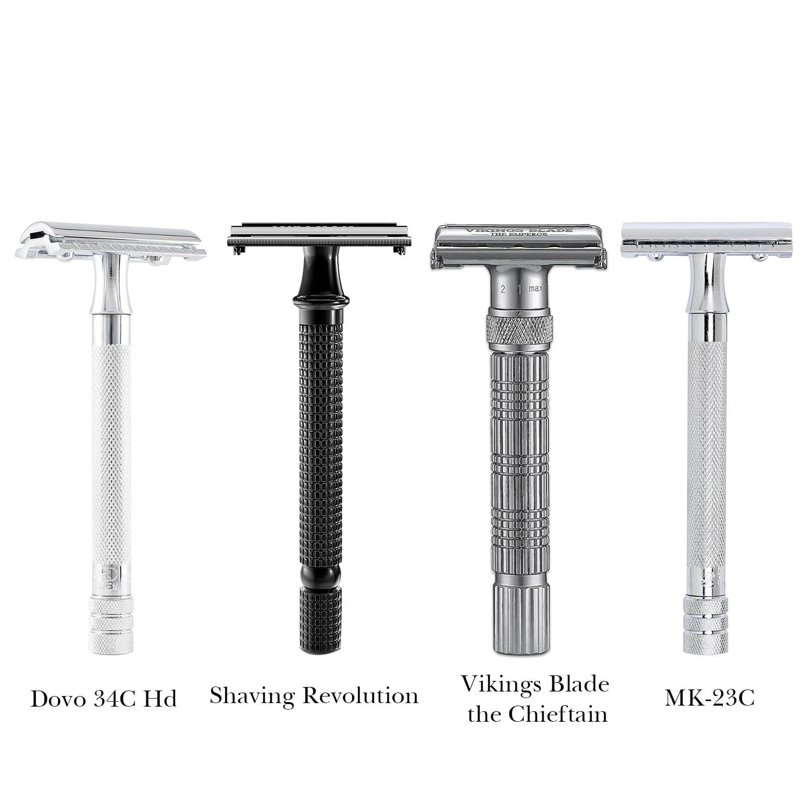 Linkidea Linkidea 4 Pack Safety Razor Head Protector Cover, Shaving Travel Cover Handmade, Double Edge Safe Shaver Travel Accessories (Black)