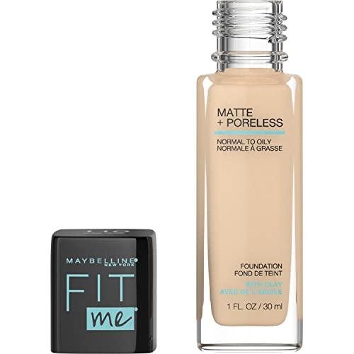 Maybelline New York Maybelline New York Fit Me Matte Plus Poreless Foundation, Light Beige, 1 Fluid Ounce