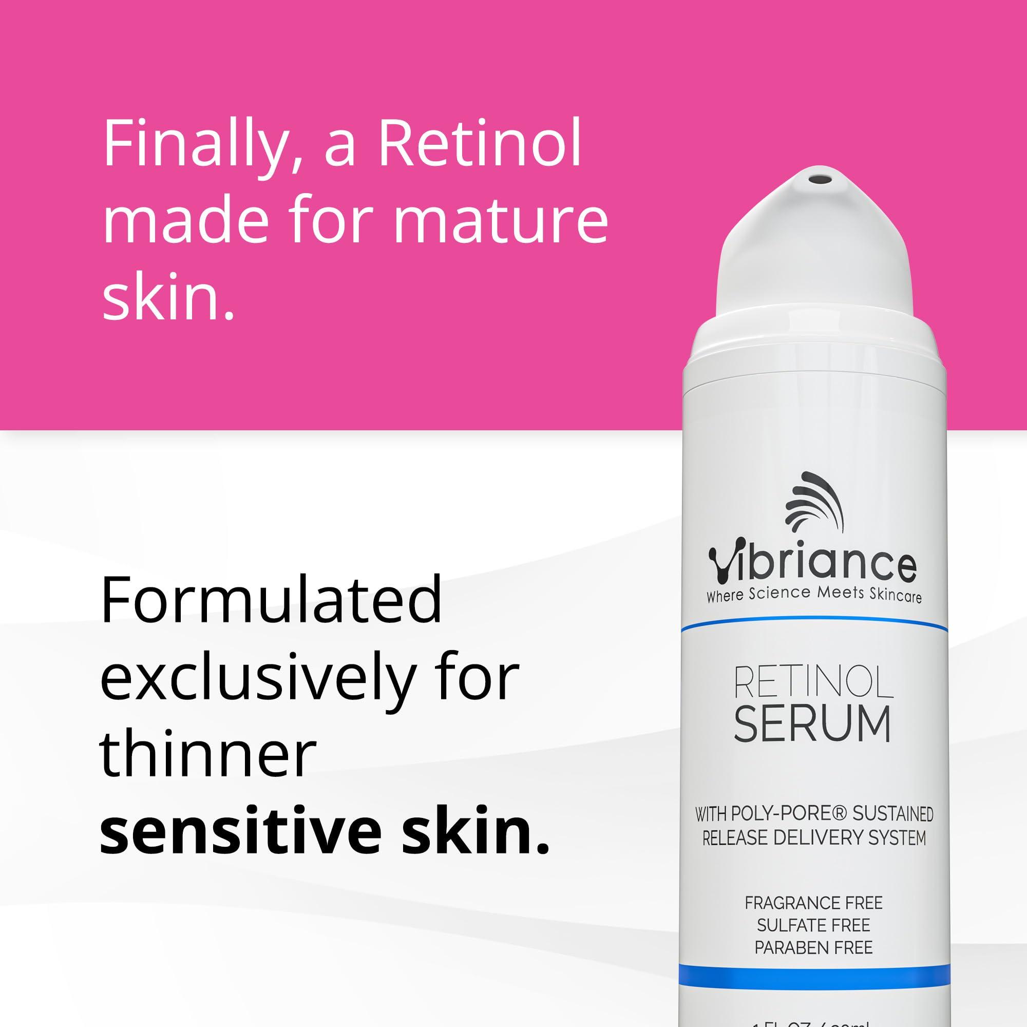 Vibriance Vibriance Retinol Serum for Face - Reduces Appearance of Deep Wrinkles and Large Pores, Enhances Tone, Improves Complexion - Sensitive, Mature Skin Night Cream - 1 fl oz