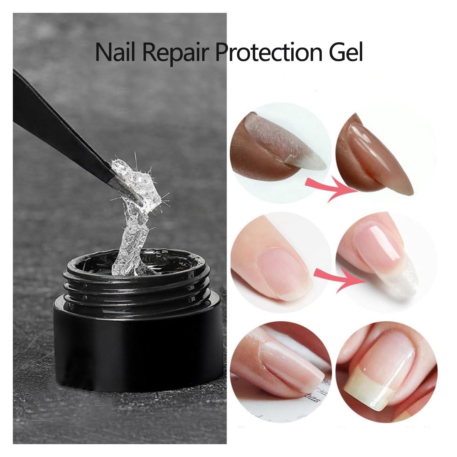 Generic Nail Repair Protection Gel, Analoguey Nail Repair Gel, Nail Repair Kit for Split Natural Nail, Nail Repair Gel for Broken Natural Nails, Quick Drying (3pcs)