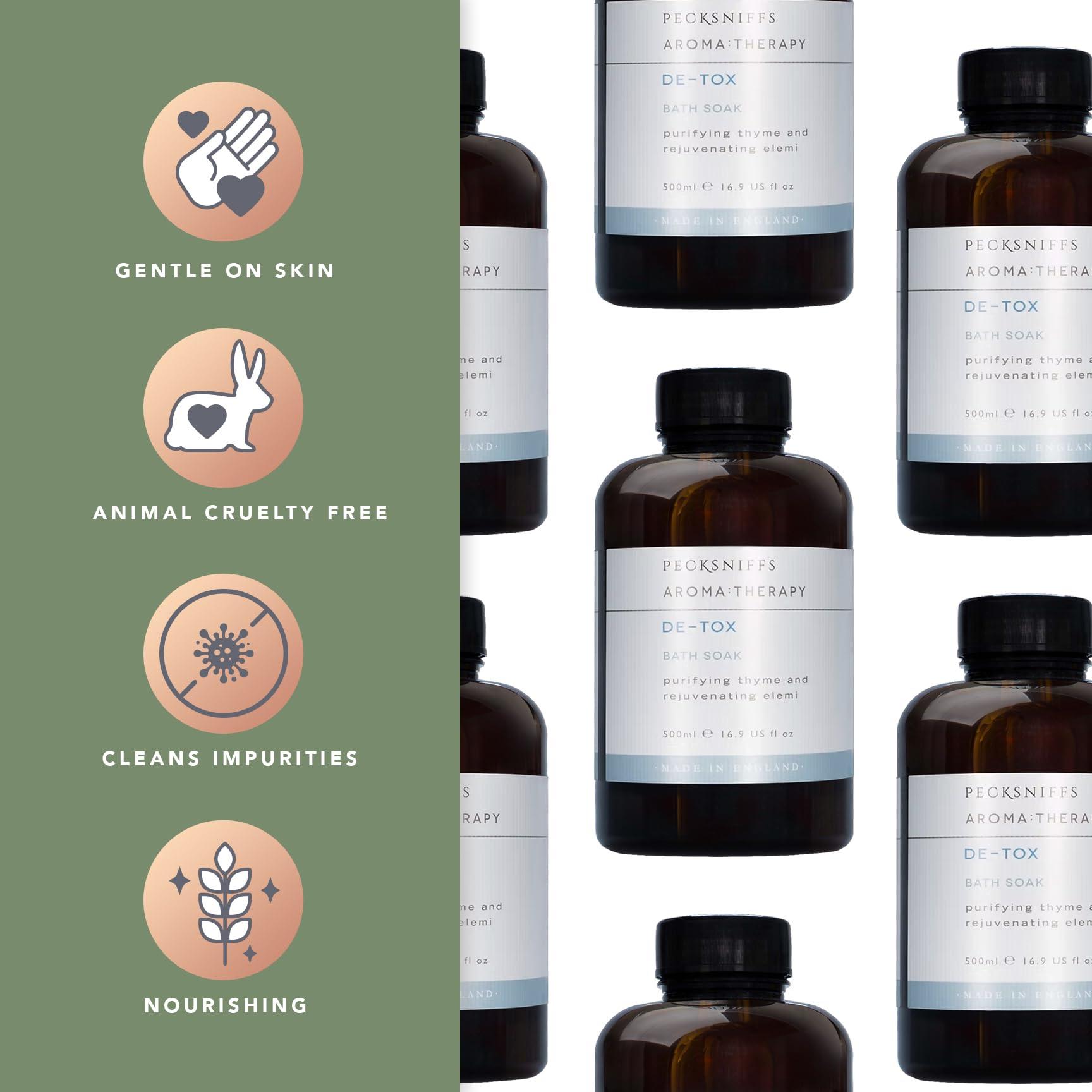 Pecksniff\'s Pecksniff\'s Aroma:Therapy De-Tox Bath Soak Decanter | 500ml/16.9 Fl Oz