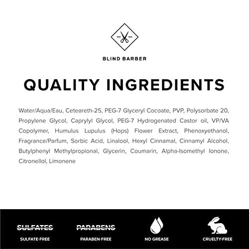 Blind Barber Blind Barber 101 Proof Classic Hair Pomade for Men - Malleable Water Based Pomade, Strong Hold & High Shine - Easy to Use Mens Hair Product for Everyday Styling - (2.5 Oz)