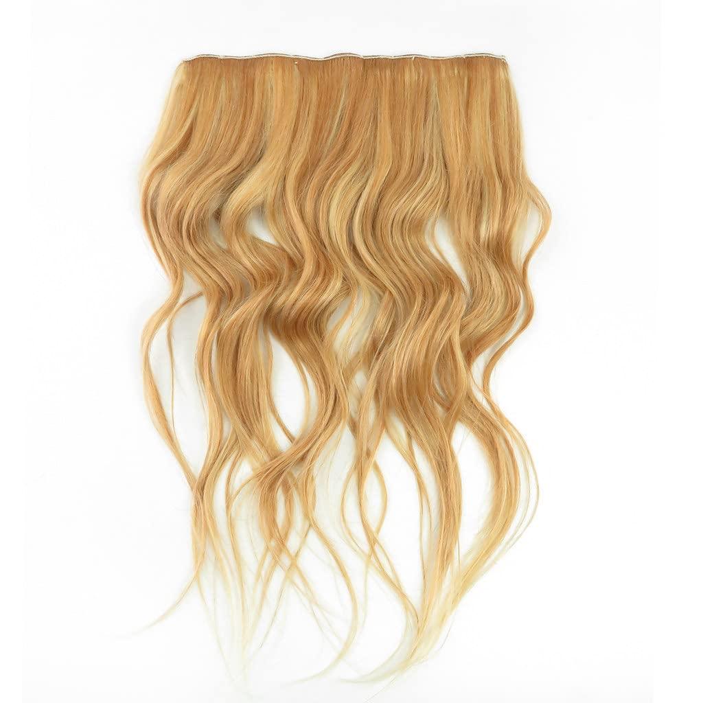RemeeHi RemeeHi Thick Long Wavy One Piece Clips in 100% Real Human Hair Extension Easy Wear Traceless Hairpieces for Women Thin Hair 26 Inch-120g #16 Light Blonde