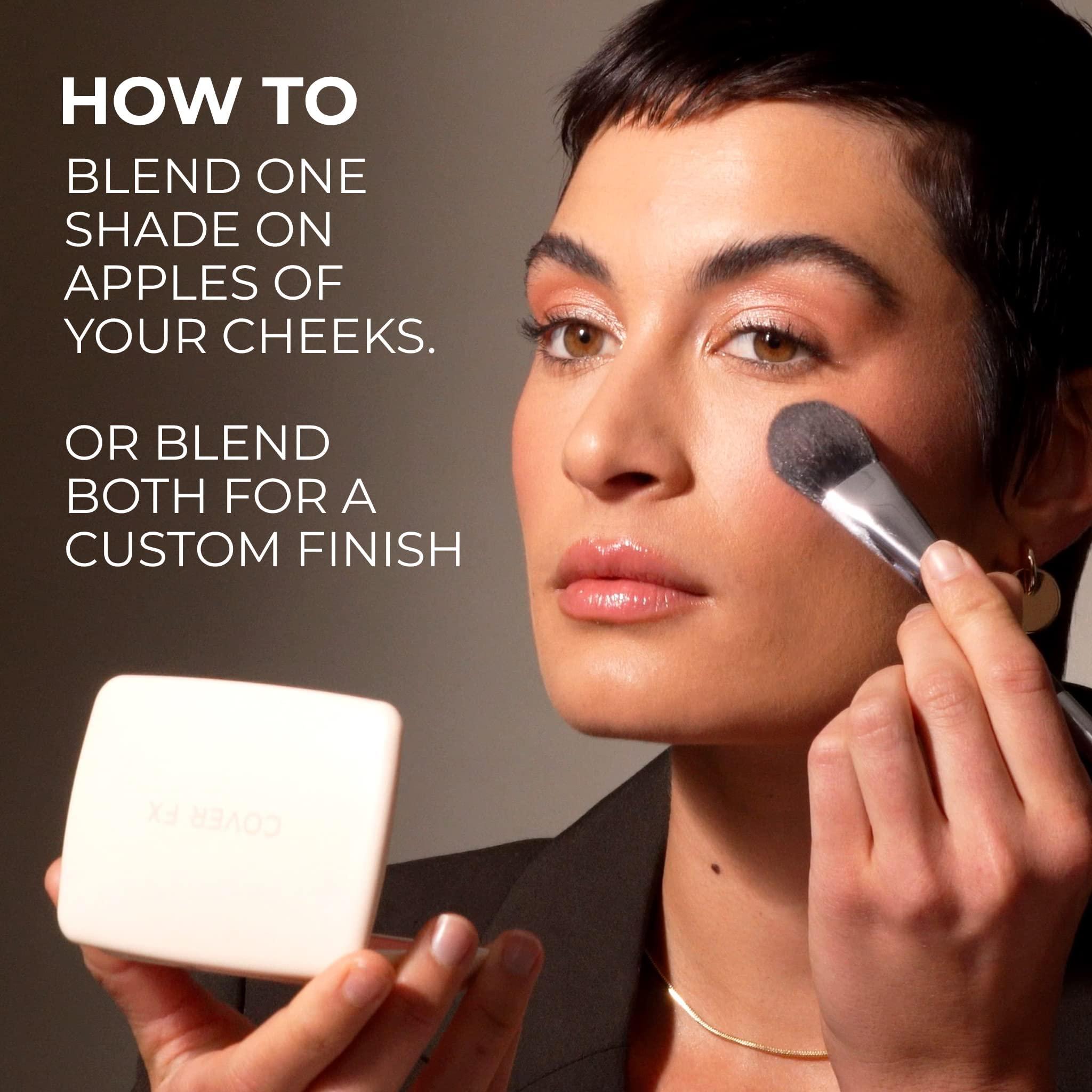 Cover FX COVER FX Monochromatic Powder Blush Duo - Sweet Mulberry: Rich Berry - Matte + Shimmer Finish - Create Custom, High Impact Color