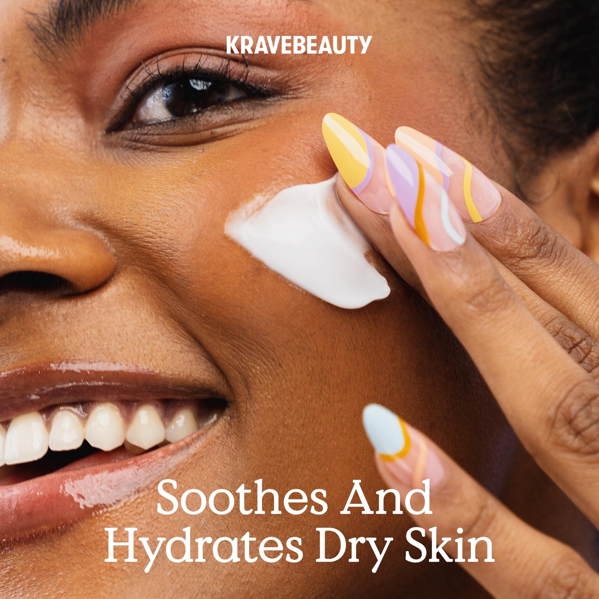 Krave Beauty KraveBeauty Oat So Simple Water Cream, Enriched With Oat & Squalane To Soothe & Lock In Moisture, Everyday Moisturizer, For All Skin Types, Vegan & Cruelty Free, 2.7 fl oz