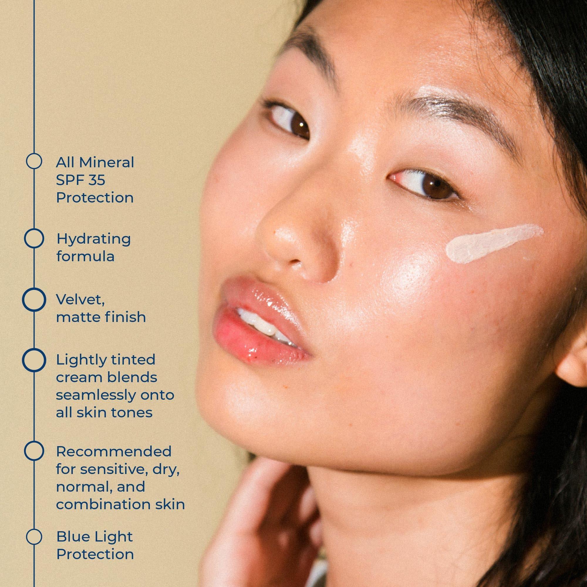 CoTZ CoTZ Face Moisture Lightly Tinted Mineral Sunscreen Broad Spectrum SPF 35; 1.5 oz / 42.5 g