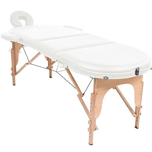 vidaXL VidaXL Table de massage pliable 10cm d\'paisseur et 2 traversins Blanc