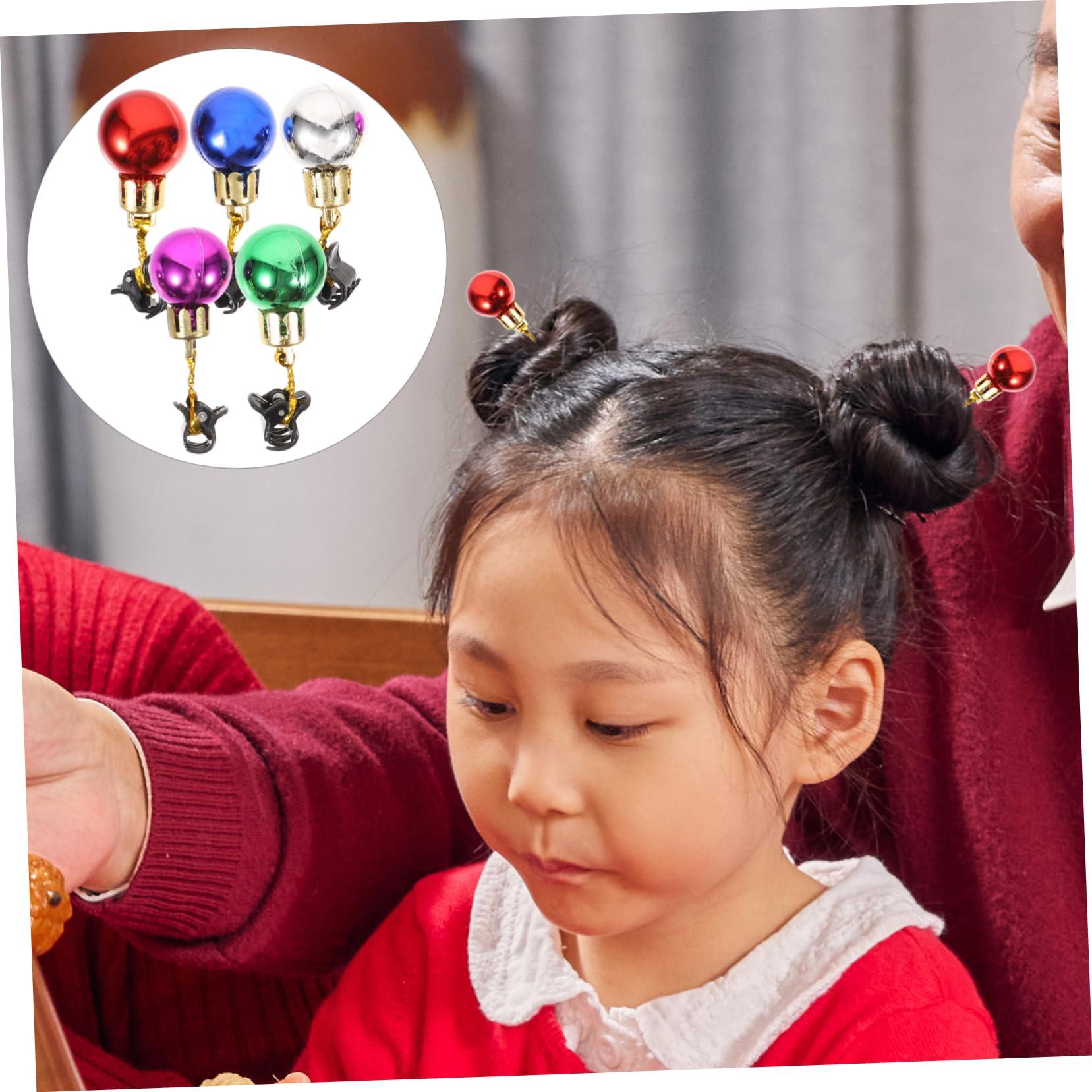 Ipetboom Ipetboom 12pcs Christmas Beard Clip Santa Claus Ornaments Adults Santa Beard Santa Claus Beard Glitter Xmas Hanging Ball Beard Bell Clip Santa Clause Ornaments Bright Light Hair Accessories