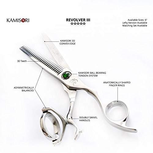 Washi Kamisori Revolver 3-5.5" Professional Hair Cutting Shear Set, Double Swivel Thumb - Authorized Distributor