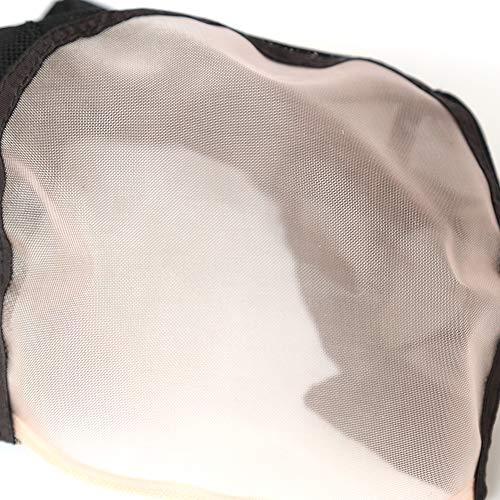 BTWTRY BTWTRY 5x5.5inch MONO Wig Caps for Making Wigs with Adjustable Strap 1pc Monofilament Wig Cap DIY Wigs Black Dome Weaving Mesh Wig Cap for Women and Girls (1pc, Small)