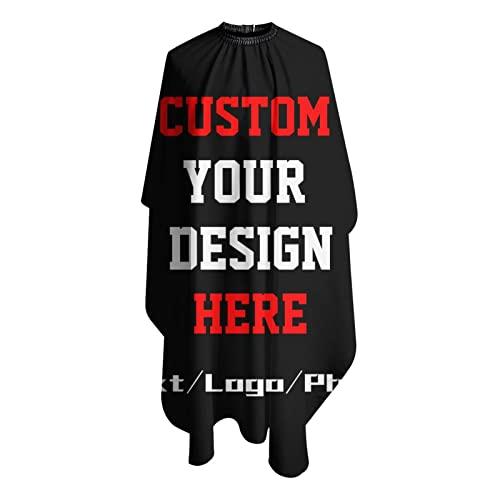 MLIANCEN MLIANCEN Custom Barber Cape Hairdresser Cape, Add Your Photo Text Logo Personalized Text/Logo/Photo Salon for Men, Customized Hair Cutting Home Barbershop, One Size