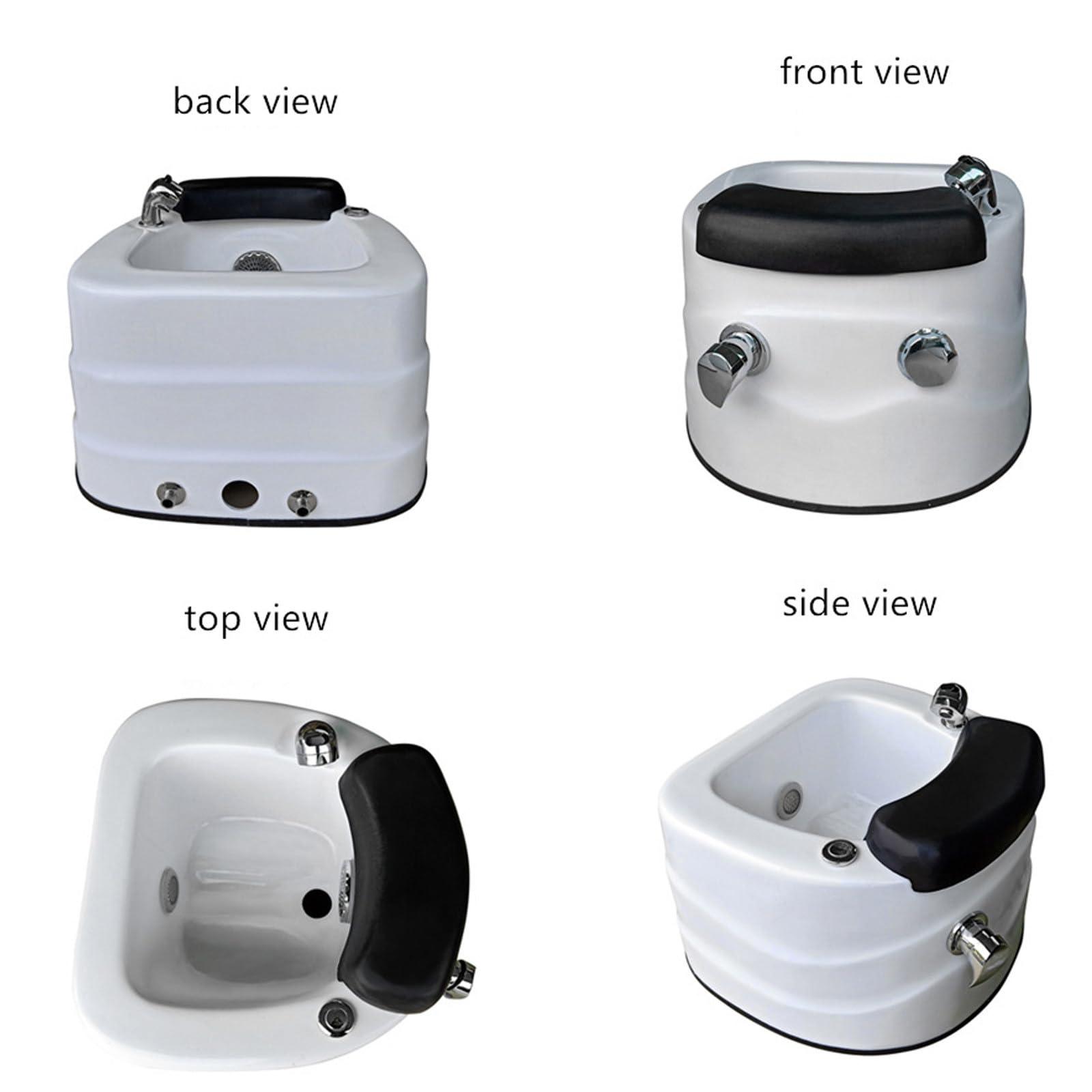 HENGCMM HENGCMM Acrylic Massage Footbath Colorful Lamp Footbath Home Foot Spa Pedicure Bowl Foot Detox Bucket Tub Nail Salon Massage Equipment Colorful Light Surfing Pedicure Bathtub