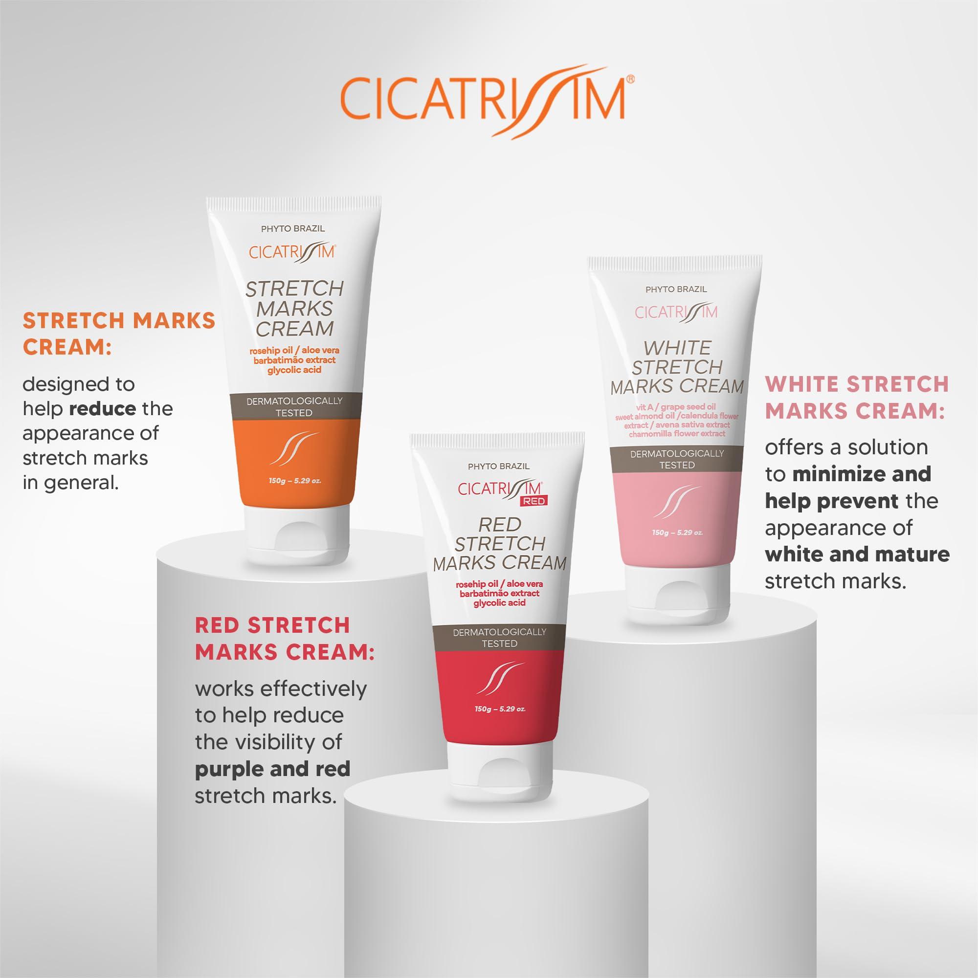 Cicatrissim Cicatrissim White Stretch Mark Fade and Removal Cream - Innovative Formula With Pure and Powerful Natural Ingredients From Brazilian Flora - For All Skin Types.