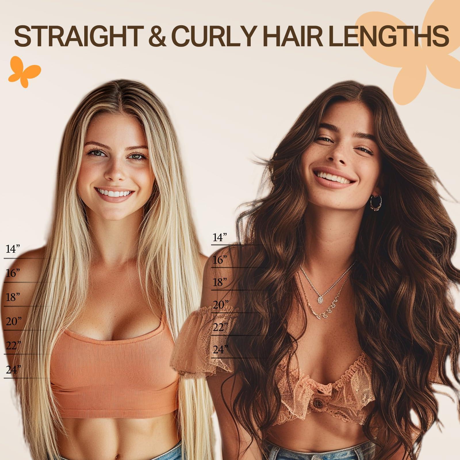 DOORES DOORES Hair Extensions Micro Link Hair Extensions Human Hair Virgin Hair, Ash Brown to Platinum Blonde 14 Inch 50g/50s, Micro Link Hair Extensions Short Human Hair