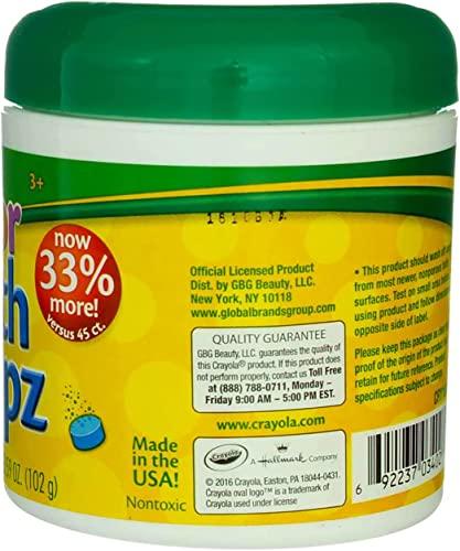 Crayola Taste Beauty Crayola Color Bath Dropz for Ages 3 and Up, Colorful Bath Bombs for Kids, 60 Tablets