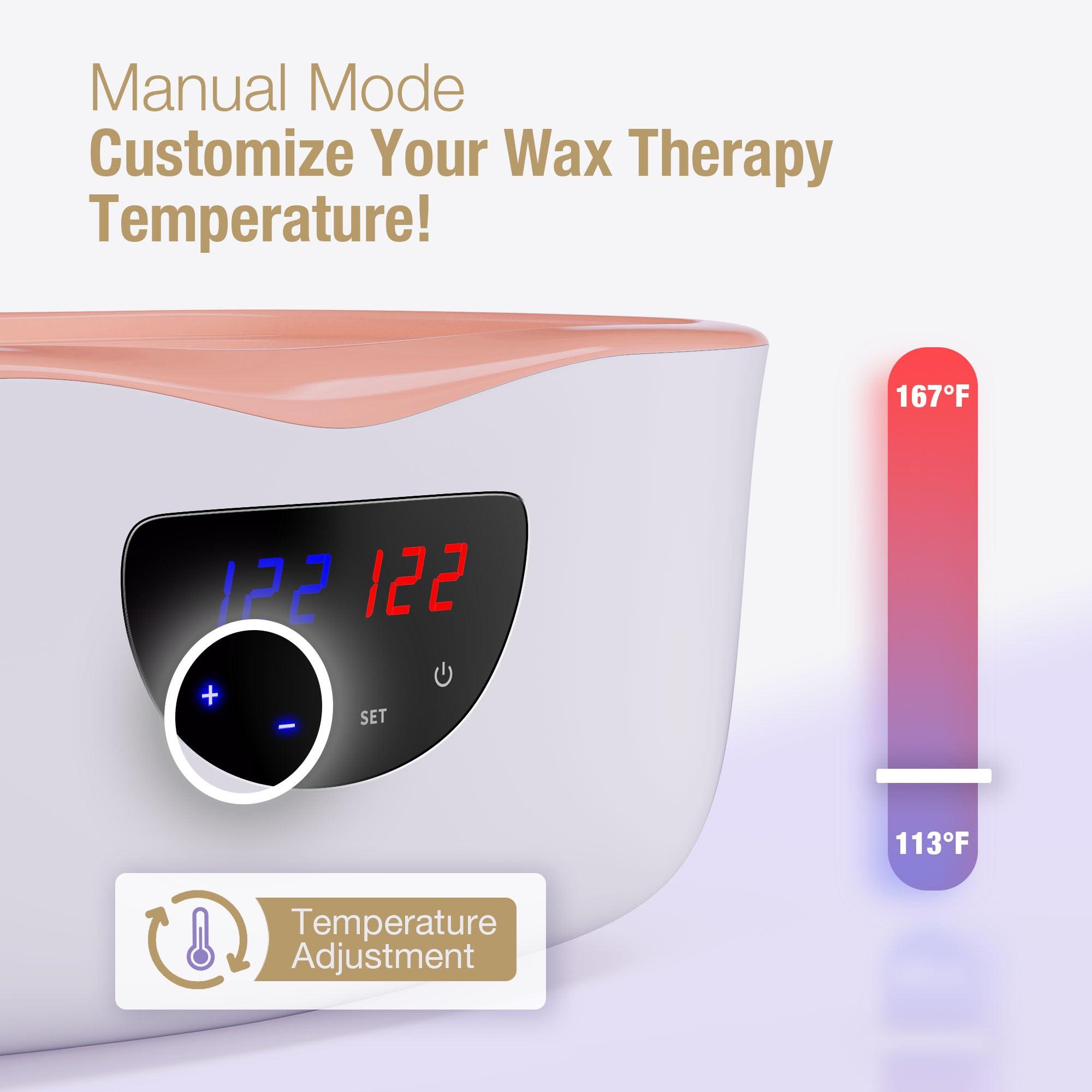 LAVANY Paraffin Wax Machine for Hands and Feet, Paraffin Wax Warmer with Auto Mode for Beginner-Friendly Home Spa, All-in-One Kit for Paraffin Bath