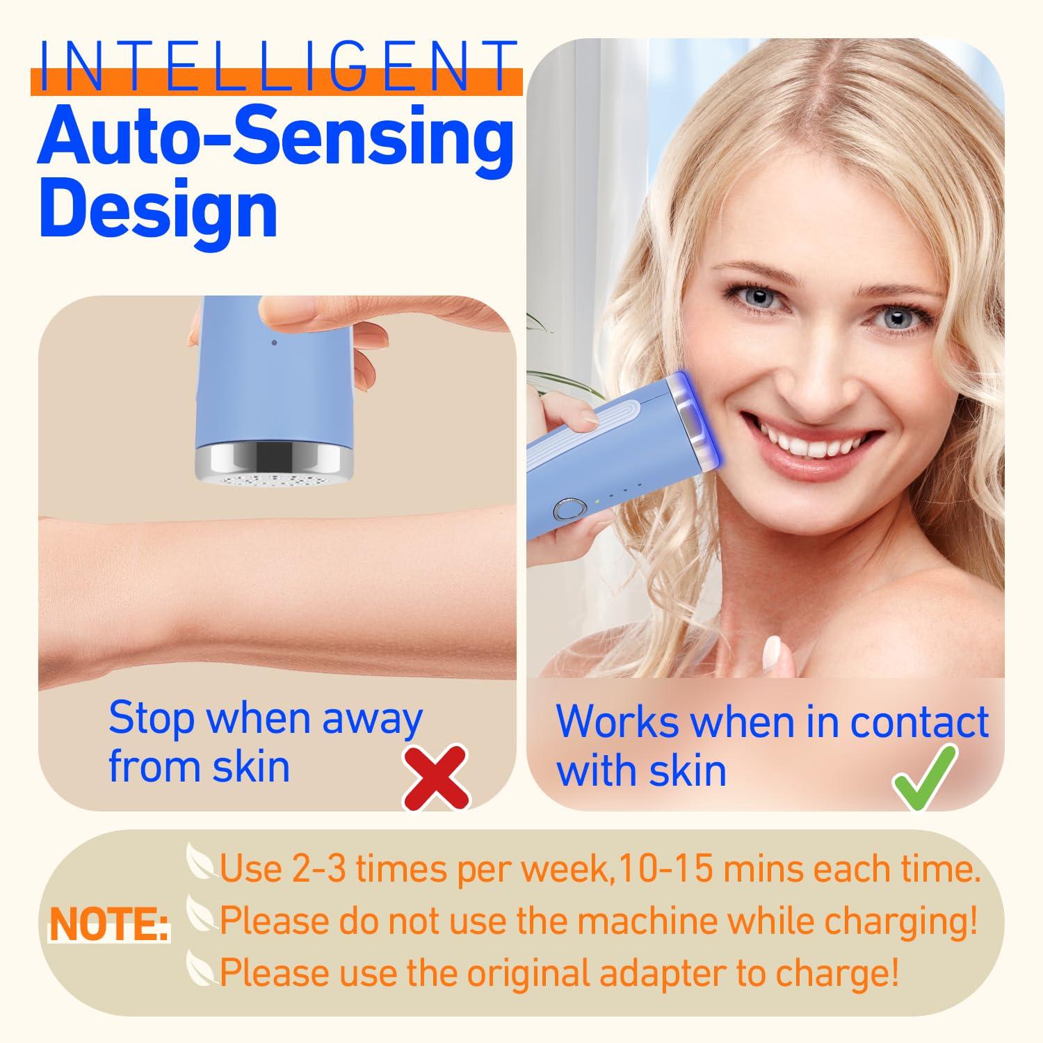 XOIRMO Blue Light Therapy Device for Acne Spot Treatment - XOIRMO LED Acne Blue Light Therapy Wand for Face