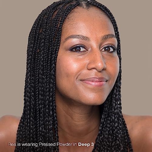 Mineral Fusion Mineral Fusion Pressed Powder Foundation, Deep 3 - Tan/Deep Skin w/Golden Undertones, Age Defying Foundation Makeup with Matte Finish, Talc Free Face Powder, Hypoallergenic, Cruelty-Free, 0.32 Oz