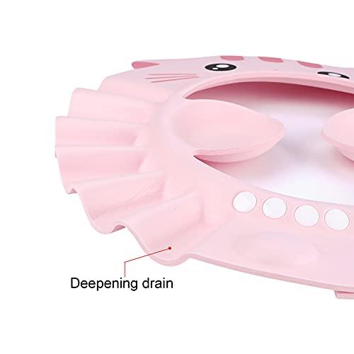 Ibluelover Baby Shower Cap Shampoo Shield Kids Bath Visor Protect Eyes Ears Face Adjustable Bath Shower Protector Hair Wash Shield Earmuff Waterproof Bath Cap for Kids