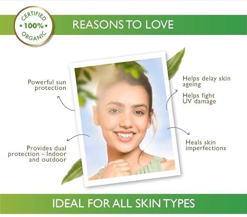 Generic All Skin SPF 60 Sunscreen: Kakadu Plum, Acai Berry & Chia Seeds | Sunscreen for Dry & Oily Skin | 100% American Certified Organic | 50gm