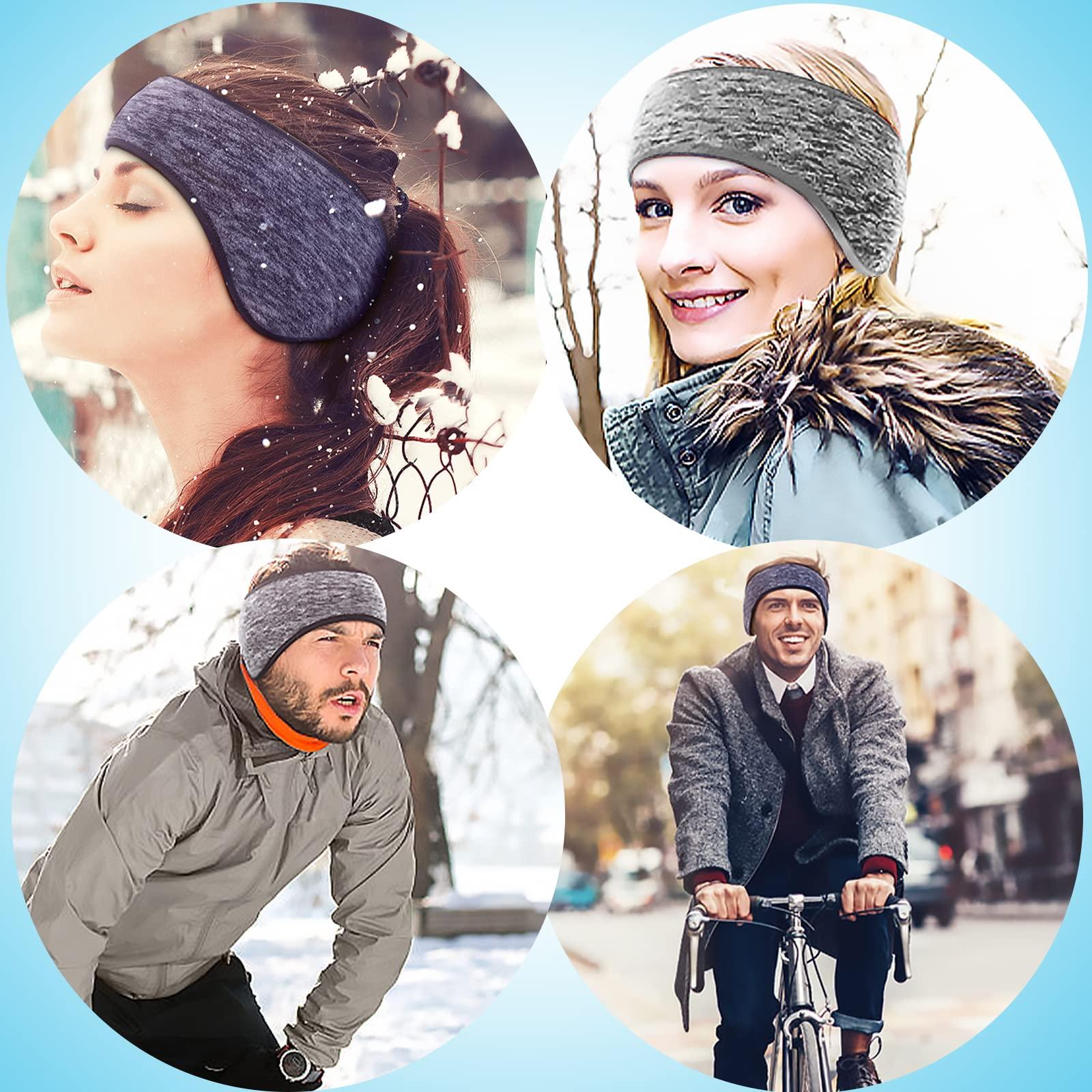 SAVITA SAVITA 2 x Sports Headband Winter Anti-Sweat Ear Cover for Men, Women Running Ear Muffs Ear Warmer for Cold Weather
