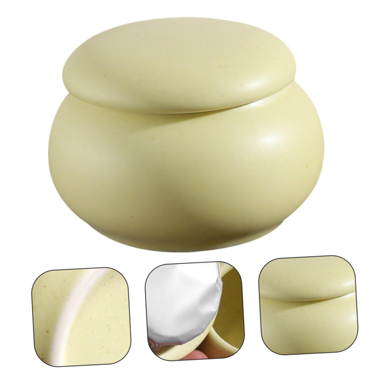 SKISUNO 3pcs Beauty Storage Multi-function Sample Jar Tiny Jars with Lids Cosmetic Boxes Cream Holder Household Travel Jar Cream Bottles Cosmetic Sample Containers Lotion Bottles Ceramics SKISUNO