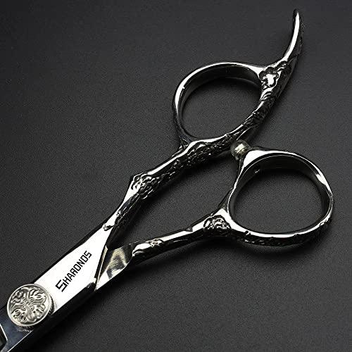SHARONDS 6/7 Hair cutting Scissors/Hair scissors - Hairdresser Scissors Barber Scissors Razor Sharp Stainless Steel Shear (Silver) (7-inch 2pc)