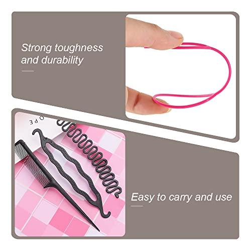 YANCAIYUNL 14 Pcs Topsy Tail Hair Tools Simple Fast Hair Braiding Tools French Hair Styling Tools for Women and Girls Fixing and Decorating Hairstyles