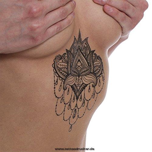 Tattoodrucker 5 x Mandala Lotus Flower Tattoo - Indian Mandala temporary Tattoo (5)