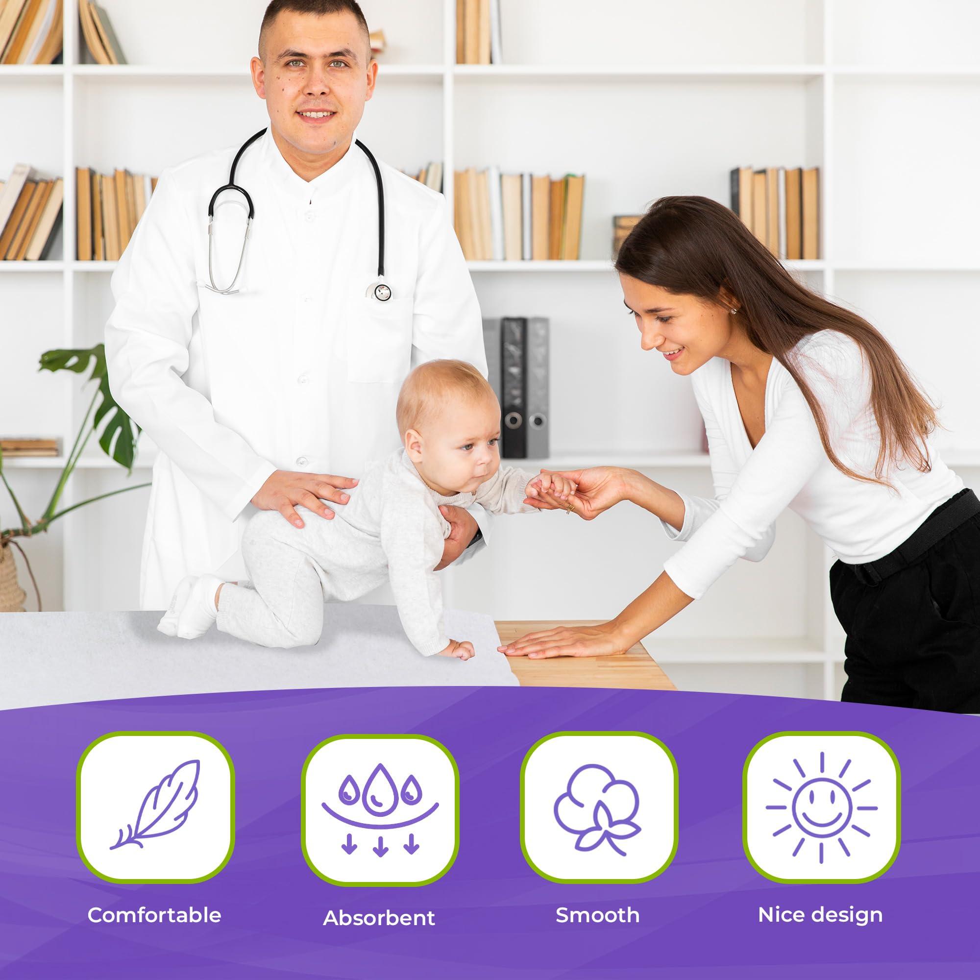 AMZ Medical Supply AMZ White Medical Table Paper. 12 Rolls of Exam Table Paper 14 inch x 125 Feet. Crepe Paper for exam Tables. Strength, Protection and Cleanliness. Great for Healthcare Needs.