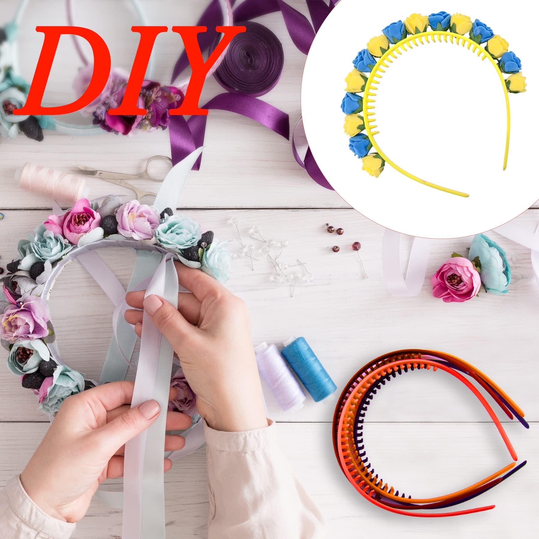 Duufin Duufin 12 Pieces Variety Plastic Hair Headbands with Non-Slip Teeth Combs for Girls and Women, 12 Colors