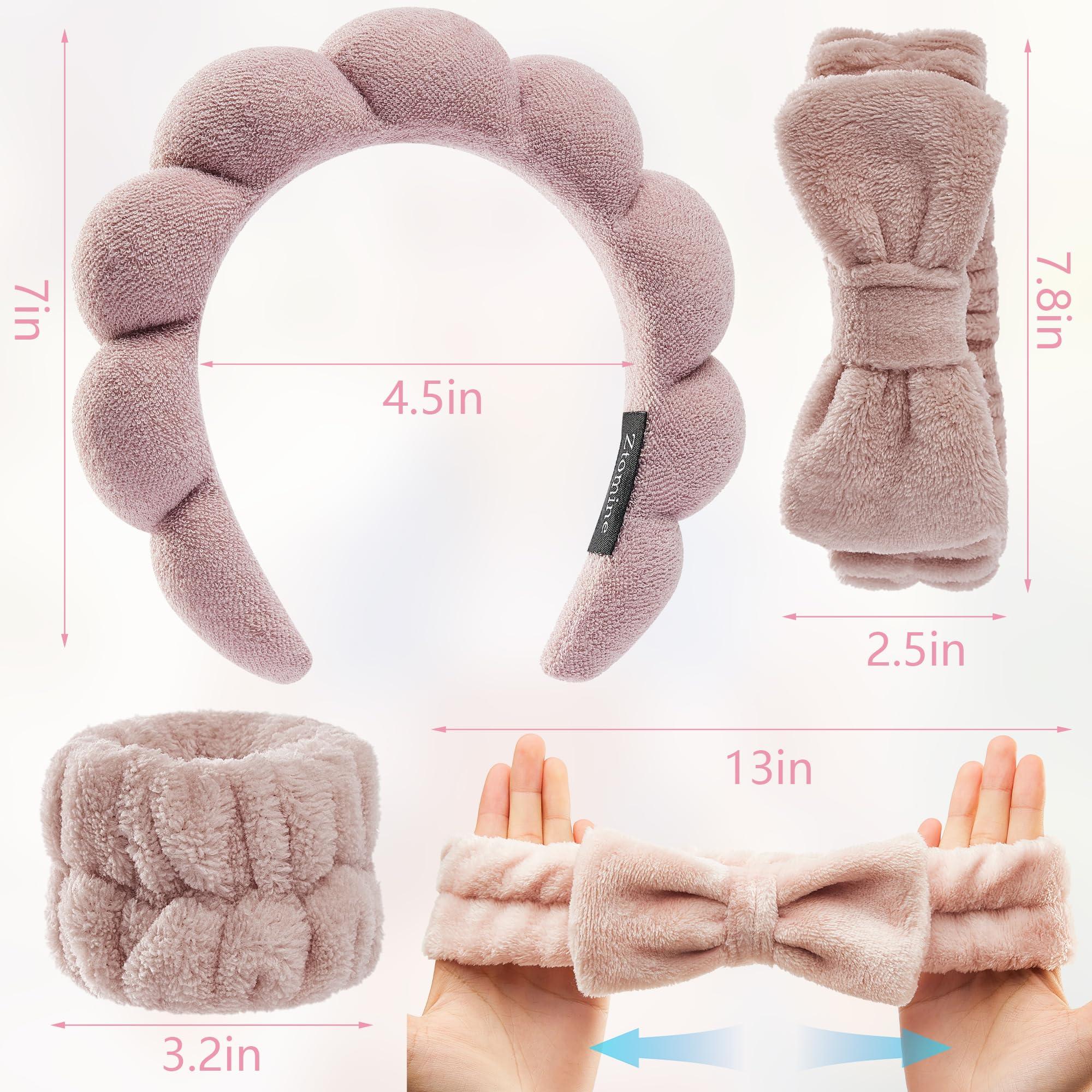 Ztomine Ztomine Headbands for Women - Spa Headband and Wristband Set - Headband for Washing Face,Facial Mask,Makeup and Skin Care,Gifts for Women and Teen Girl Gifts Trendy Stuff
